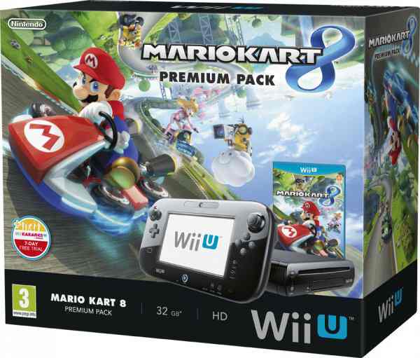 Consola Wii U Negra 32 Gb  Mario Kart 8